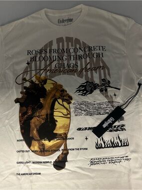 Civil Regime Men's White Graphic Tee - American Dream Print